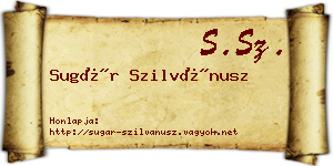 Sugár Szilvánusz névjegykártya